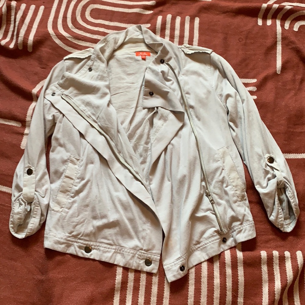 Madewell Hi-Line Cropped Lightweight Moto Jacket